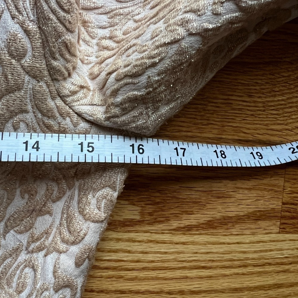 REISS‎ Rose Gold Melanie Jacquard Party Dress Sz 4 Tie Waist Cocktail Wedding - Picture 11 of 16